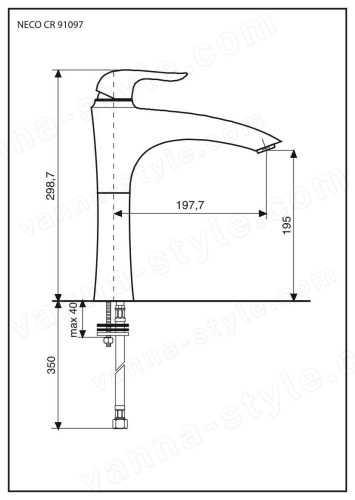 Смеситель для кухни Emmevi Neco 91097/CR, хром