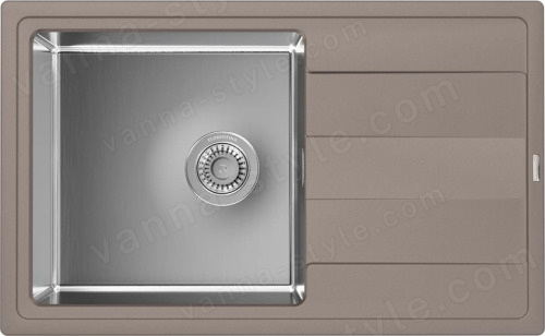 Кухонная мойка Florentina Комби 21.395.D0780.305 78x48 из кварцевого композита и нержавеющей ста