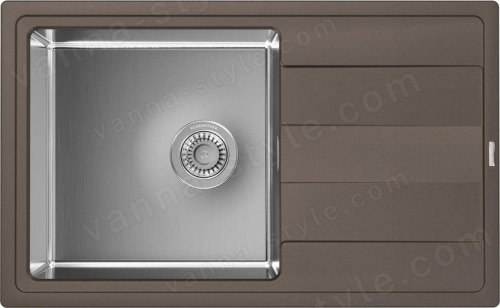 Кухонная мойка Florentina Комби 21.395.D0780.307 78x48 из кварцевого композита и нержавеющей ста