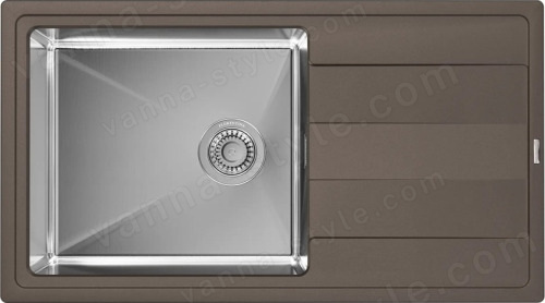 Кухонная мойка Florentina Комби 21.400.D0860.307 86x46 из кварцевого композита и нержавеющей ста