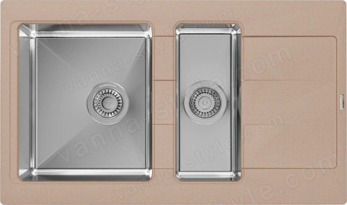 Кухонная мойка Florentina Комби 21.410.D0860.107 86x51 из кварцевого композита, песочный