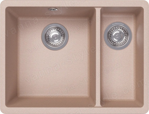 Кухонная мойка Florentina Вега 22.325.D0510.107 55x42 из кварцевого композита, песочный