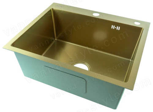Кухонная мойка Fmark FSC5545C 55x45 стальная, матовое золото 55x45 стальная, матовое золото