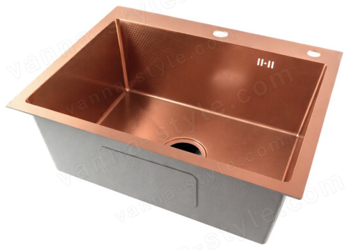 Кухонная мойка Fmark FSC6050HB 60x50 стальная, розовое золото 60x50 стальная, розовое золото
