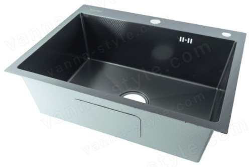 Кухонная мойка Fmark FSC6050Q 60x50 стальная, графит 60x50 стальная, графит