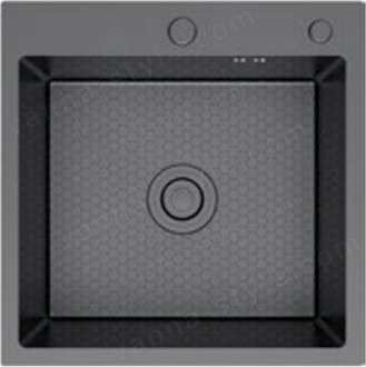 Кухонная мойка FRAP FS5050-9 50x50 стальная, оружейная сталь 50x50 стальная, оружейная сталь