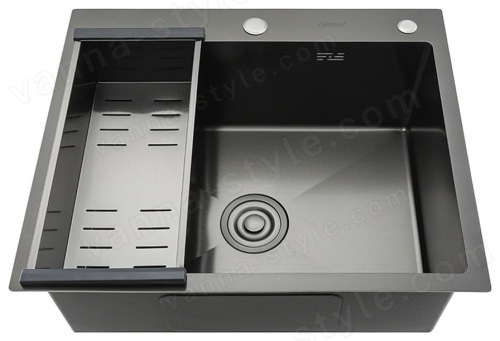 Кухонная мойка Gappo GS6050-6 60x50 стальная, оружейная сталь