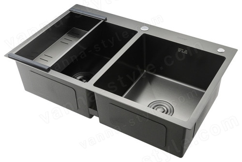 Кухонная мойка Gappo GS8350-6 83x50 стальная, графит