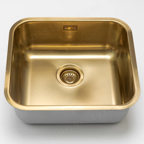 Кухонная мойка Grandex Aqua Select 49 2003341 50x45 стальная, золото