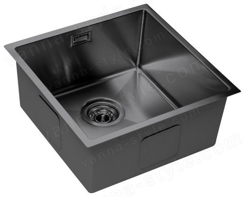 Кухонная мойка Grandex Aqua Proline 44 3034133 44x44 стальная, графит