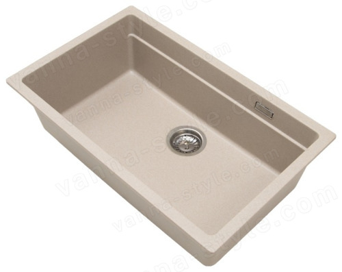 Кухонная мойка Grandex Aqua 500303 73x45 из кварцевого композита, бежевый 73x45 из кварцевого композита, бежевый
