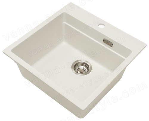 Кухонная мойка Grandex Aqua 500401 51x51 из кварцевого композита, белый 51x51 из кварцевого композита, белый