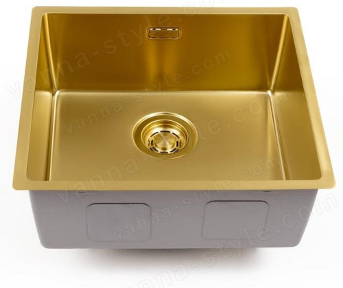 Кухонная мойка Grandex Aqua 5010861 49x44 стальная, золото 49x44 стальная, золото