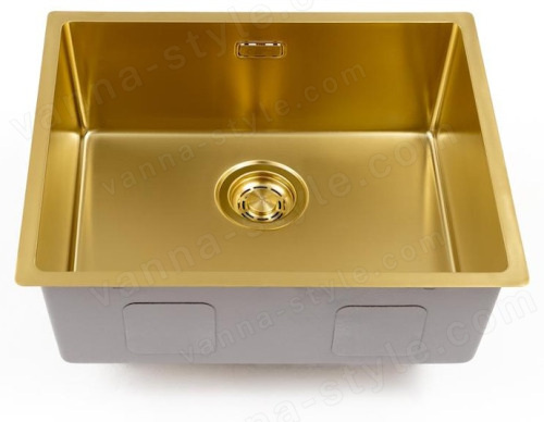 Кухонная мойка Grandex Aqua 5011361 54x44 стальная, золото 54x44 стальная, золото