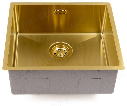 Кухонная мойка Grandex Aqua 5040601 49x44 стальная, золото 49x44 стальная, золото