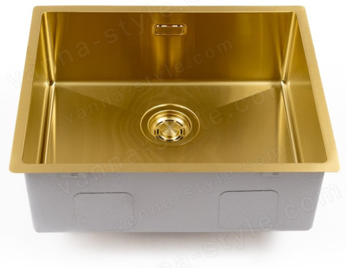 Кухонная мойка Grandex Aqua 5041741 54x44 стальная, золото 54x44 стальная, золото