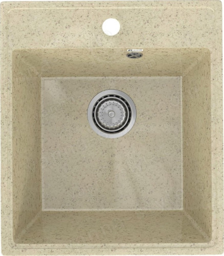 Кухонная мойка Practik PR-425 PR-M-425-002 43x49 из искусственного камня, бежевый