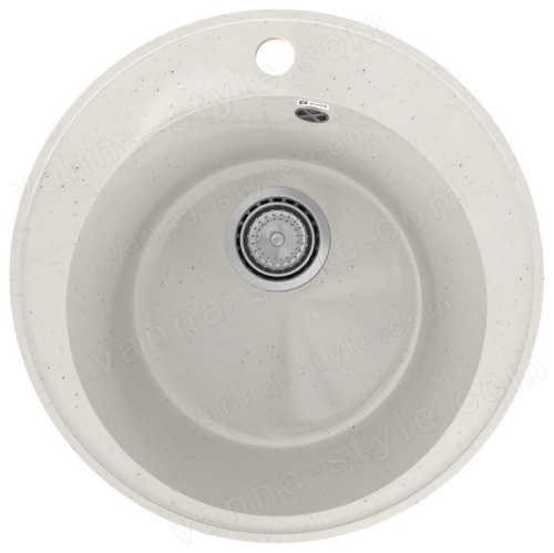 Кухонная мойка Practik PR-475 PR-M-475-001 48x48 из искусственного камня, белый