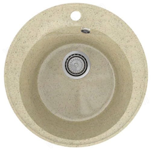 Кухонная мойка Practik PR-475 PR-M-475-002 48x48 из искусственного камня, бежевый