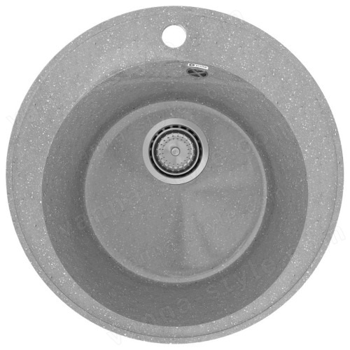 Кухонная мойка Practik PR-475 PR-M-475-003 48x48 из искусственного камня, серый
