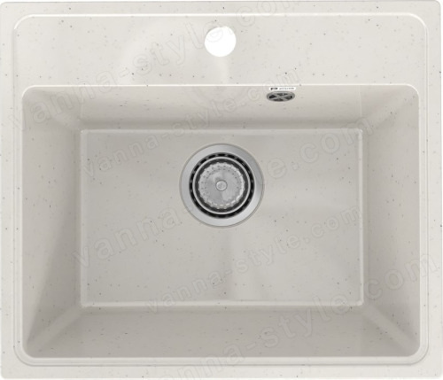 Кухонная мойка Practik PR-490 PR-M-490-001 49x42 из искусственного камня, белый