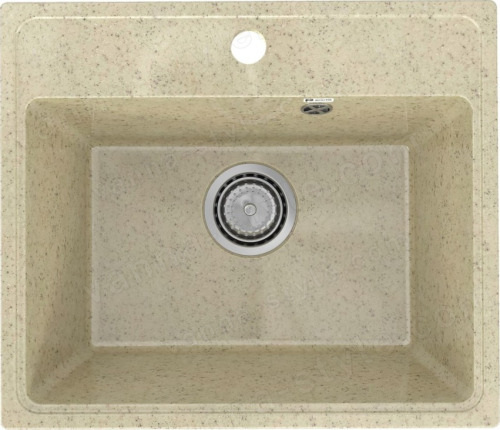 Кухонная мойка Practik PR-490 PR-M-490-002 49x42 из искусственного камня, бежевый