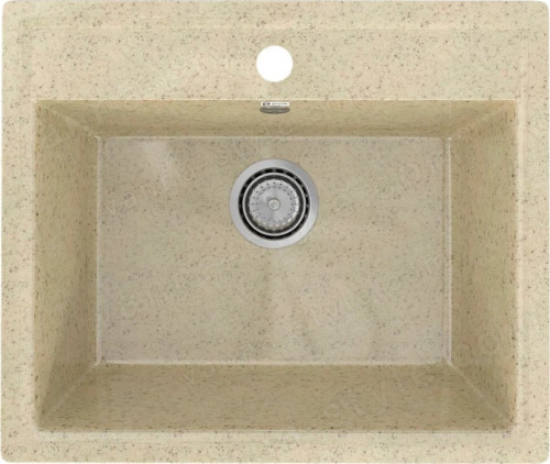 Кухонная мойка Practik PR-565 PR-M-565-002 57x50 из искусственного камня, бежевый
