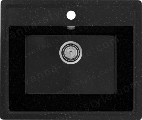 Кухонная мойка Practik PR-565 PR-M-565-004 57x50 из искусственного камня, черный