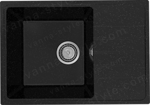 Кухонная мойка Practik PR-600 PR-M-600-004 60x42 из искусственного камня, черный
