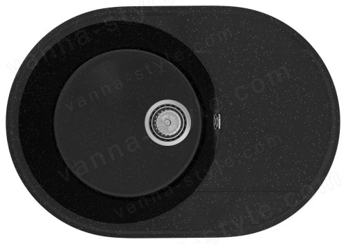 Кухонная мойка Practik PR-610 PR-M-610-004 61x47 из искусственного камня, черный