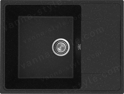 Кухонная мойка Practik PR-M-650-004 65x50 из искусственного камня, черный 65x50 из искусственного камня, черный