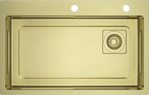 Кухонная мойка Raglo R702 R702.7246.03 72x46 стальная, золотой сатин