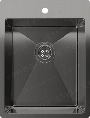 Кухонная мойка Rivelato 3850 PVD black 38x50 стальная, черный 38x50 стальная, черный