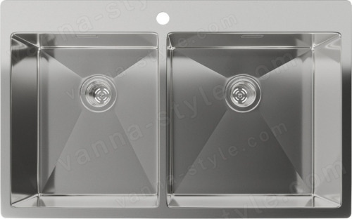 Кухонная мойка Rivelato 8050 B2 80x50 стальная, нержавеющая сталь 80x50 стальная, нержавеющая сталь