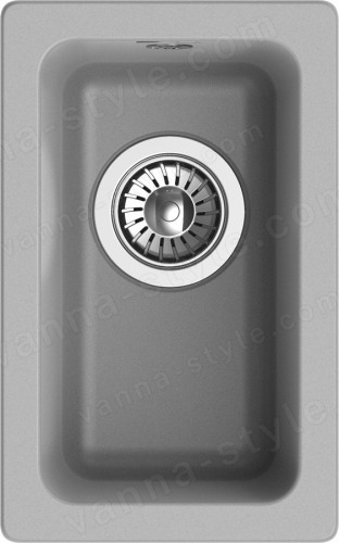Кухонная мойка Rivelato BK-25 grigio metallizzato 31x46 из кварцевого композита, серый металли 31x46 из кварцевого композита, серый металлик
