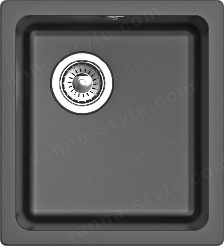 Кухонная мойка Rivelato BK-35 antracite 42x46 из кварцевого композита, антрацит 42x46 из кварцевого композита, антрацит