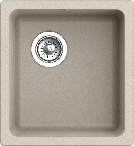 Кухонная мойка Rivelato BK-35 beige scuro 42x46 из кварцевого композита, темно-бежевый 42x46 из кварцевого композита, темно-бежевый