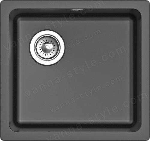 Кухонная мойка Rivelato BK-45 antracite 49x46 из кварцевого композита, антрацит 49x46 из кварцевого композита, антрацит