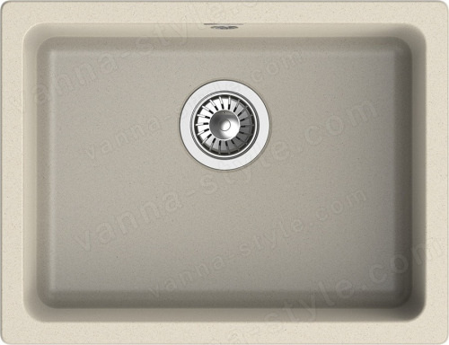 Кухонная мойка Rivelato BK-50 beige scuro 56x43 из кварцевого композита, темно-бежевый 56x43 из кварцевого композита, темно-бежевый