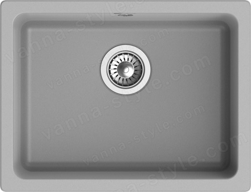 Кухонная мойка Rivelato BK-50 grigio metallizzato 56x43 из кварцевого композита, серый металли 56x43 из кварцевого композита, серый металлик