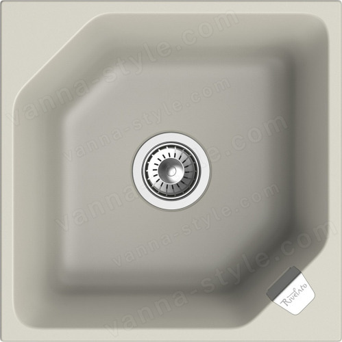 Кухонная мойка Rivelato LS-50 topazio 50x50 из кварцевого композита, топаз 50x50 из кварцевого композита, топаз