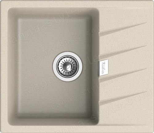 Кухонная мойка Rivelato RM-58 beige scuro 58x50 из кварцевого композита, темно-бежевый 58x50 из кварцевого композита, темно-бежевый
