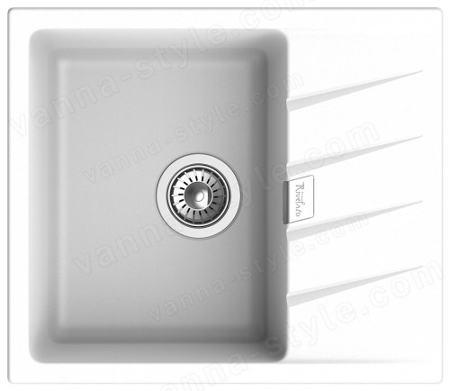 Кухонная мойка Rivelato RM-58 brina 58x50 из кварцевого композита, иней 58x50 из кварцевого композита, иней