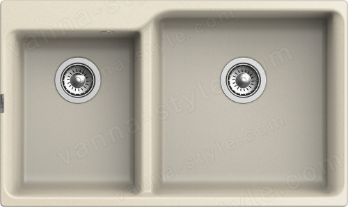 Кухонная мойка Rivelato X-90D beige scuro 87x52 из кварцевого композита, темно-бежевый 87x52 из кварцевого композита, темно-бежевый