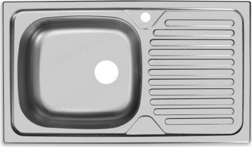 Кухонная мойка UKINOX Классика CLM760.435 -GT5K 2L 76x44 стальная, матовая сталь