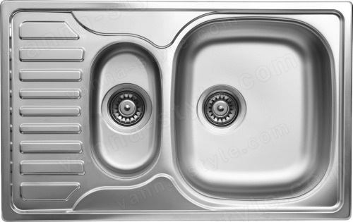 Кухонная мойка UKINOX Комфорт COL780.490 15GT8K 1R 78x49 стальная, стальной