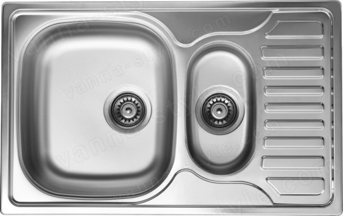 Кухонная мойка UKINOX Комфорт COL780.490 15GT8K 2L 78x49 стальная, стальной