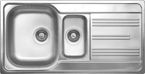 Кухонная мойка UKINOX Гранд GRL980.500 15GT8K -O 98x50 стальная, стальной