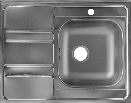 Кухонная мойка UKINOX Иннова IND800.600 -GT6C 0R- 80x60 стальная, матовая сталь