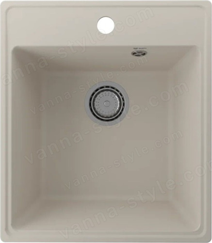 Кухонная мойка Ulgran Quartz forte Forte 425-02 43x49 из кварцевого композита, бежевый